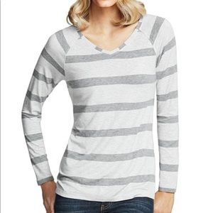 CAbi grey striped shirt